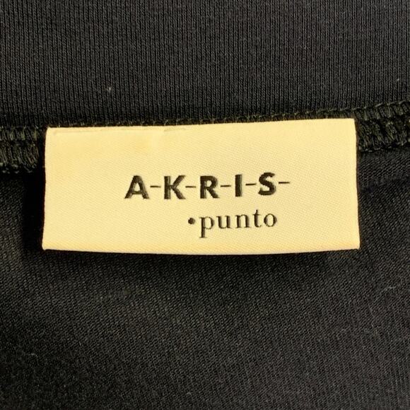 AKRIS PUNTO Size 14 Navy Modal Blend Collarless 1/4 Zip Pullover - Picture 5 of 8